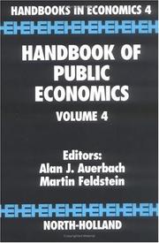 Cover of: Handbook of Public Economics Volume 4 (Handbooks in Economics) by 