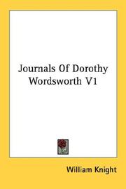 Cover of: Journals Of Dorothy Wordsworth V1