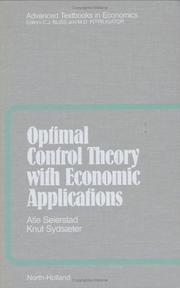 Cover of: Optimal control theory with economic applications