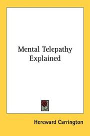 Cover of: Mental Telepathy Explained
