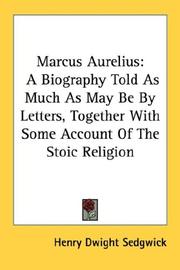 Cover of: Marcus Aurelius by Henry Dwight Sedgwick
