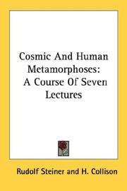 Cosmic And Human Metamorphoses by Rudolf Steiner