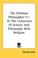 Cover of: The Christian Philosopher V1