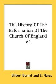Cover of: The History Of The Reformation Of The Church Of England V1