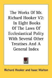 Cover of: The Works Of Mr. Richard Hooker V2 by Richard Hooker undifferentiated