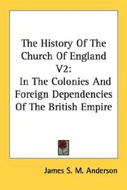 Cover of: The History Of The Church Of England V2 by James S. M. Anderson