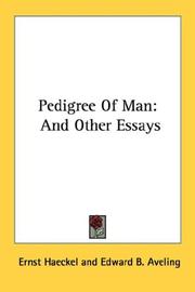Cover of: Pedigree Of Man: And Other Essays
