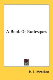 Cover of: A Book Of Burlesques by H. L. Mencken