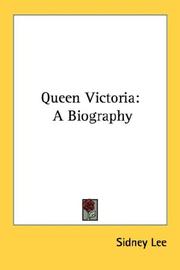 Cover of: Queen Victoria by Sir Sidney Lee