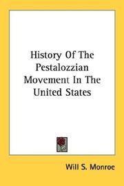 Cover of: History Of The Pestalozzian Movement In The United States