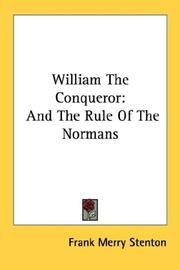 Cover of: William The Conqueror by Frank Merry Stenton