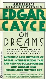 Cover of: Edgar Cayce on Dreams by Mary E. Carter, W.H. McGary, Hugh Lynn Cayce, Doris Agee, Harmon H Bro