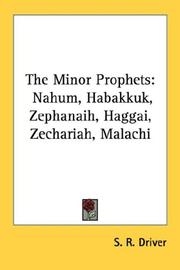 Cover of: The Minor Prophets by S. R. Driver