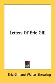 Cover of: Letters Of Eric Gill by Eric Gill
