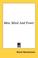 Cover of: Men, Mind And Power