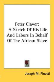 Cover of: Peter Claver by Joseph M. Finotti, Joseph M. Finotti