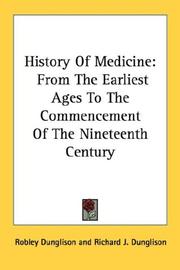 Cover of: History Of Medicine by Robley Dunglison