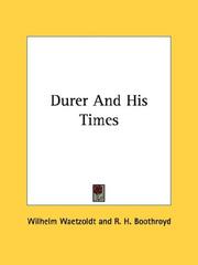 Durer And His Times by Wilhelm Waetzoldt