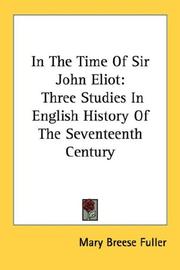 In the time of Sir John Eliot by Mary Breese Fuller