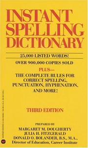 Cover of: Instant Spelling Dictionary