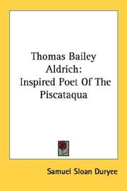 Cover of: Thomas Bailey Aldrich | Samuel Sloan Duryee