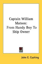 Cover of: Captain William Matson | John E. Cushing