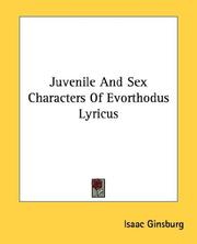 Cover of: Juvenile And Sex Characters Of Evorthodus Lyricus