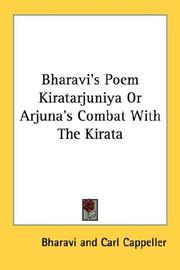 Cover of: Bharavi's Poem Kiratarjuniya Or Arjuna's Combat With The Kirata