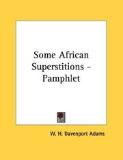 Cover of: Some African Superstitions - Pamphlet