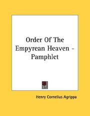 Cover of: Order Of The Empyrean Heaven - Pamphlet | Henry Cornelius Agrippa