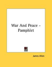 Cover of: War And Peace - Pamphlet