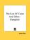 Cover of: The Law Of Cause And Effect - Pamphlet