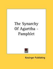 Cover of: The Synarchy Of Agarttha - Pamphlet by Kessinger Publishing