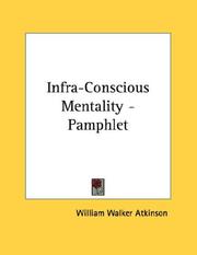 Cover of: Infra-Conscious Mentality - Pamphlet
