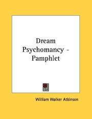 Cover of: Dream Psychomancy - Pamphlet