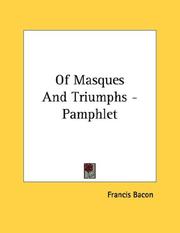 Cover of: Of Masques And Triumphs - Pamphlet