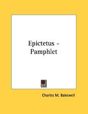 Cover of: Epictetus - Pamphlet