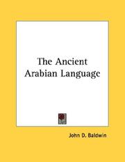 Cover of: The Ancient Arabian Language