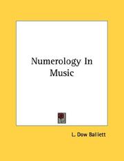 Cover of: Numerology In Music by L. Dow Balliett