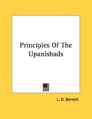 Cover of: Principles Of The Upanishads