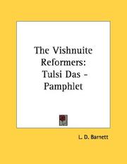 Cover of: The Vishnuite Reformers: Tulsi Das - Pamphlet