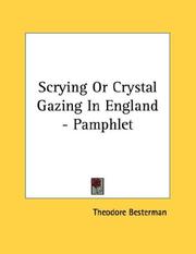 Cover of: Scrying Or Crystal Gazing In England - Pamphlet