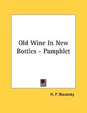 Cover of: Old Wine In New Bottles - Pamphlet
