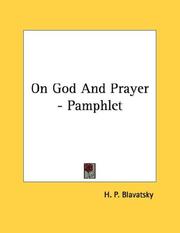 Cover of: On God And Prayer - Pamphlet