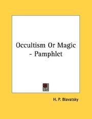 Cover of: Occultism Or Magic - Pamphlet