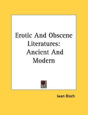 Cover of: Erotic And Obscene Literatures: Ancient And Modern