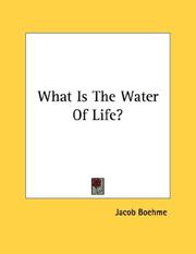 Cover of: What Is The Water Of Life?