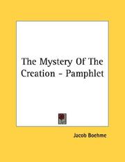Cover of: The Mystery Of The Creation - Pamphlet