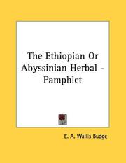 Cover of: The Ethiopian Or Abyssinian Herbal - Pamphlet