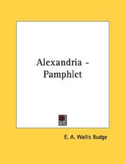 Cover of: Alexandria - Pamphlet